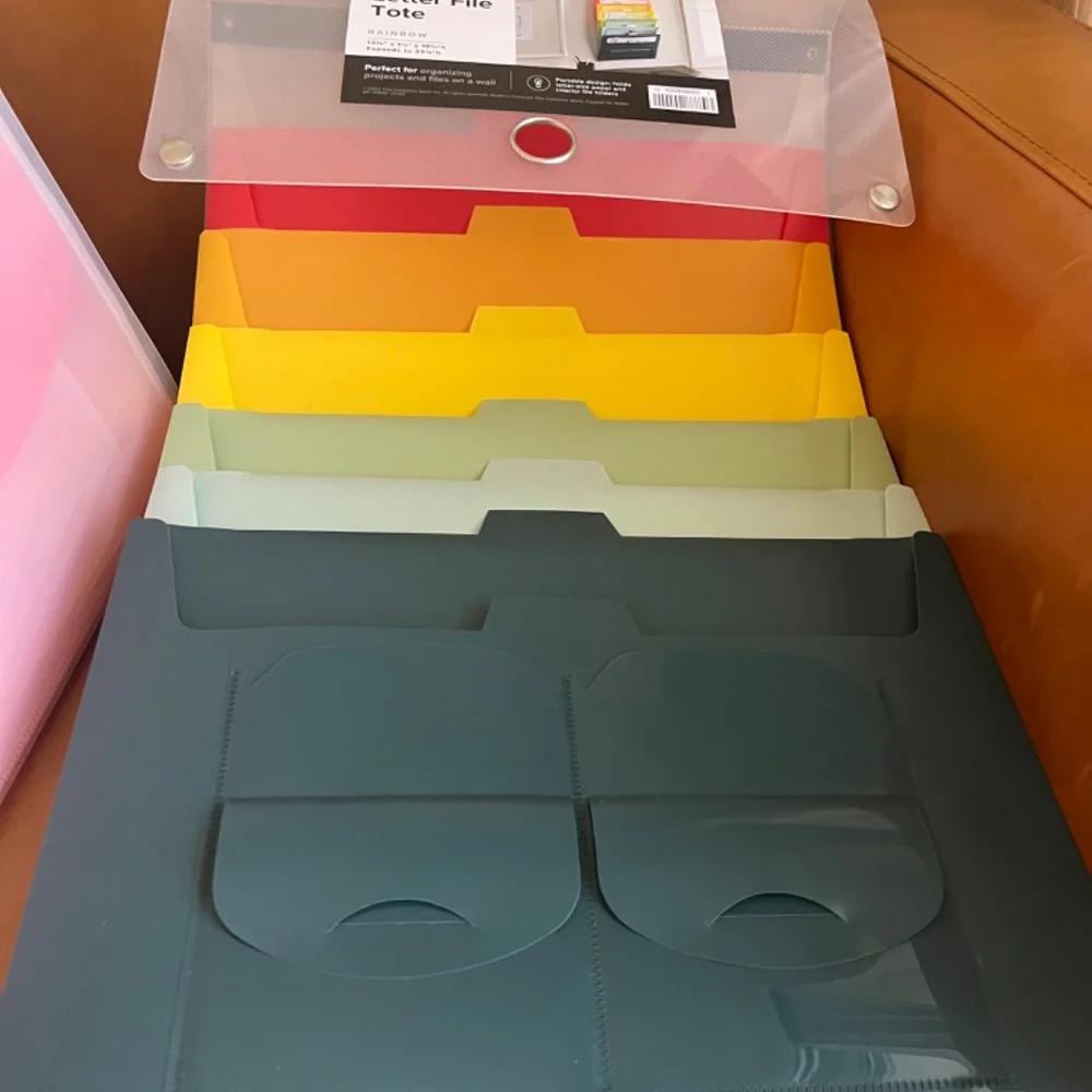 Two 6-pocket Cascading Letter File Totes - The Container Store